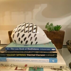 Ceramic hedgehog stripe lines letter paper photo recipe card holder home decor